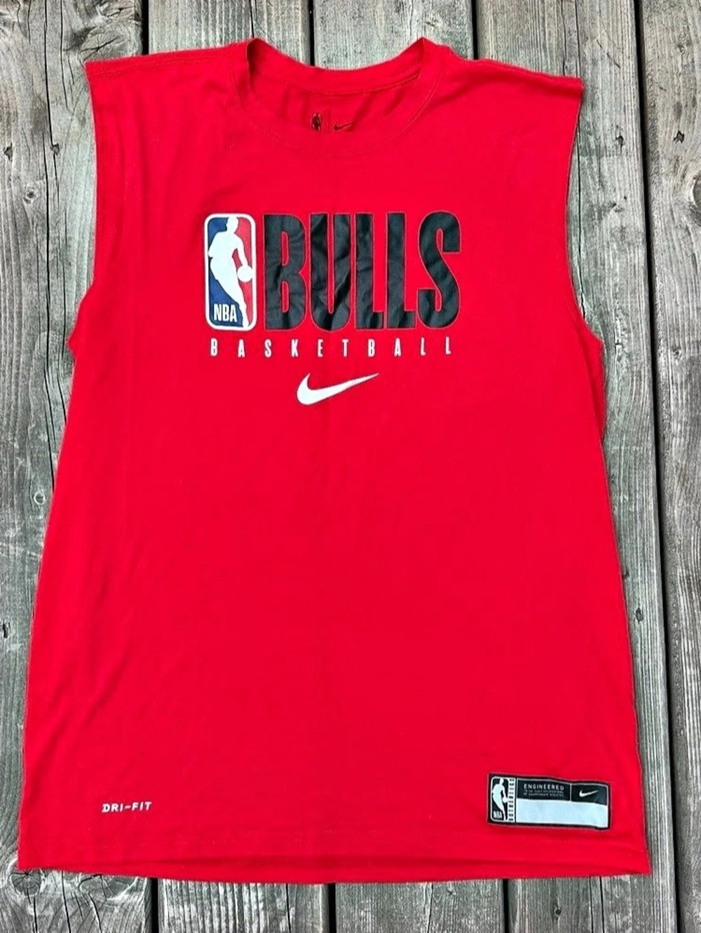 Nike Chicago Bulls NBA Dri-FIT Sleeveless Training Shirt Red Medium